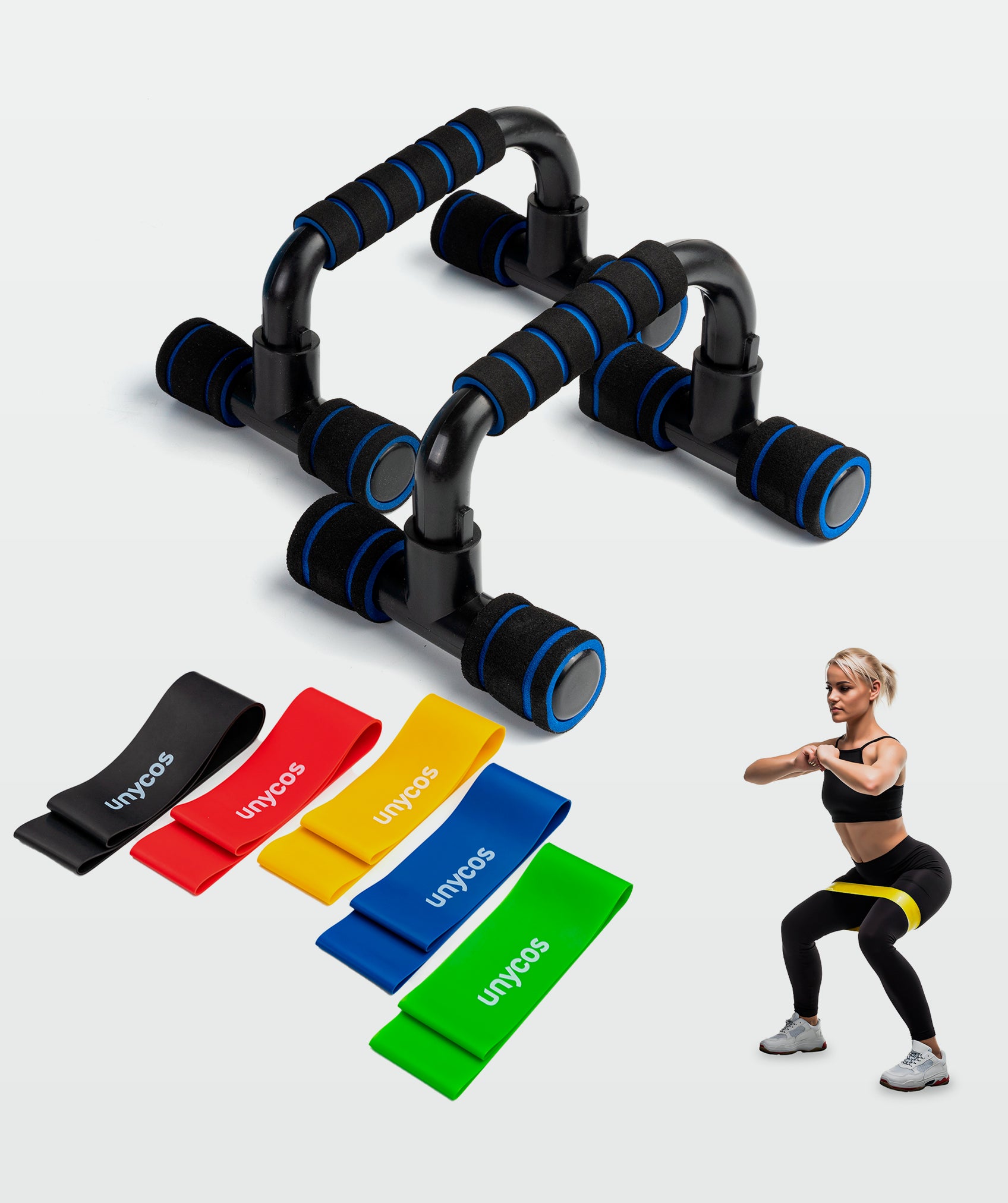 Barre per flessioni + Set di 5 bande elastiche