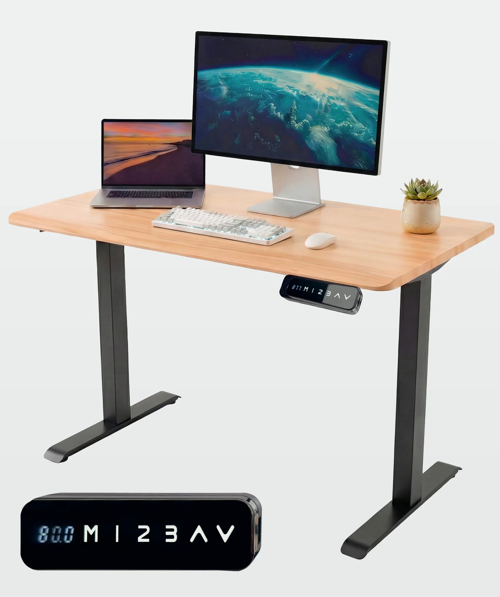 Escritorio elevabile Core Dual: include controllo LED e porte USB