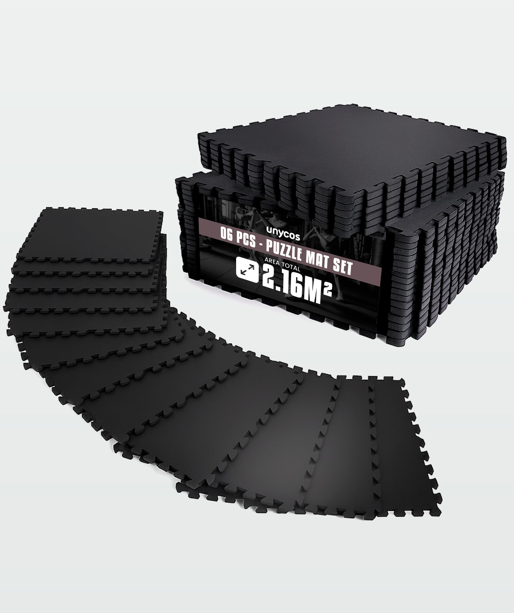 Tappetino fitness puzzle per pavimento da palestra da 1,4 cm