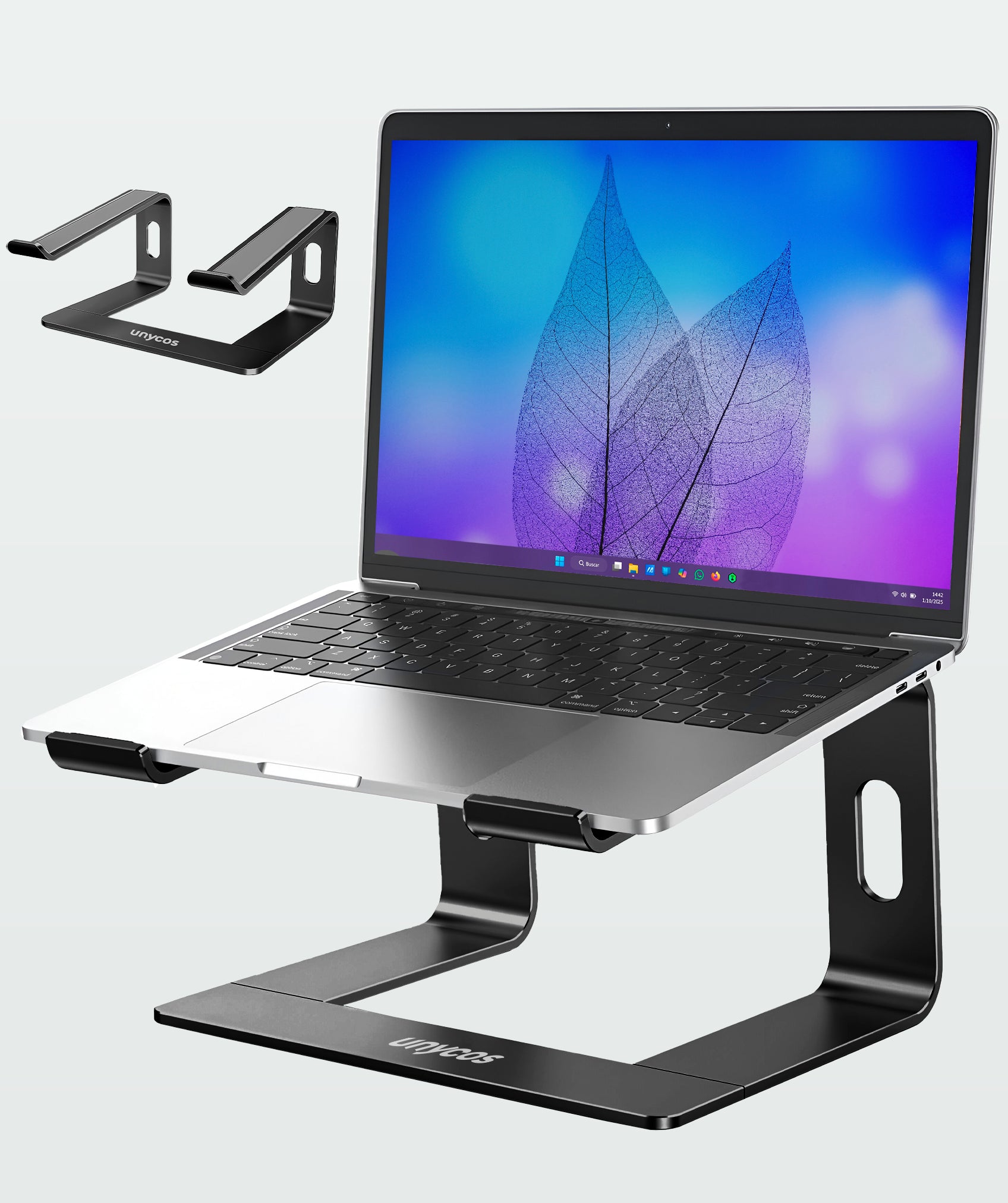 Supporto in alluminio per computer portatile