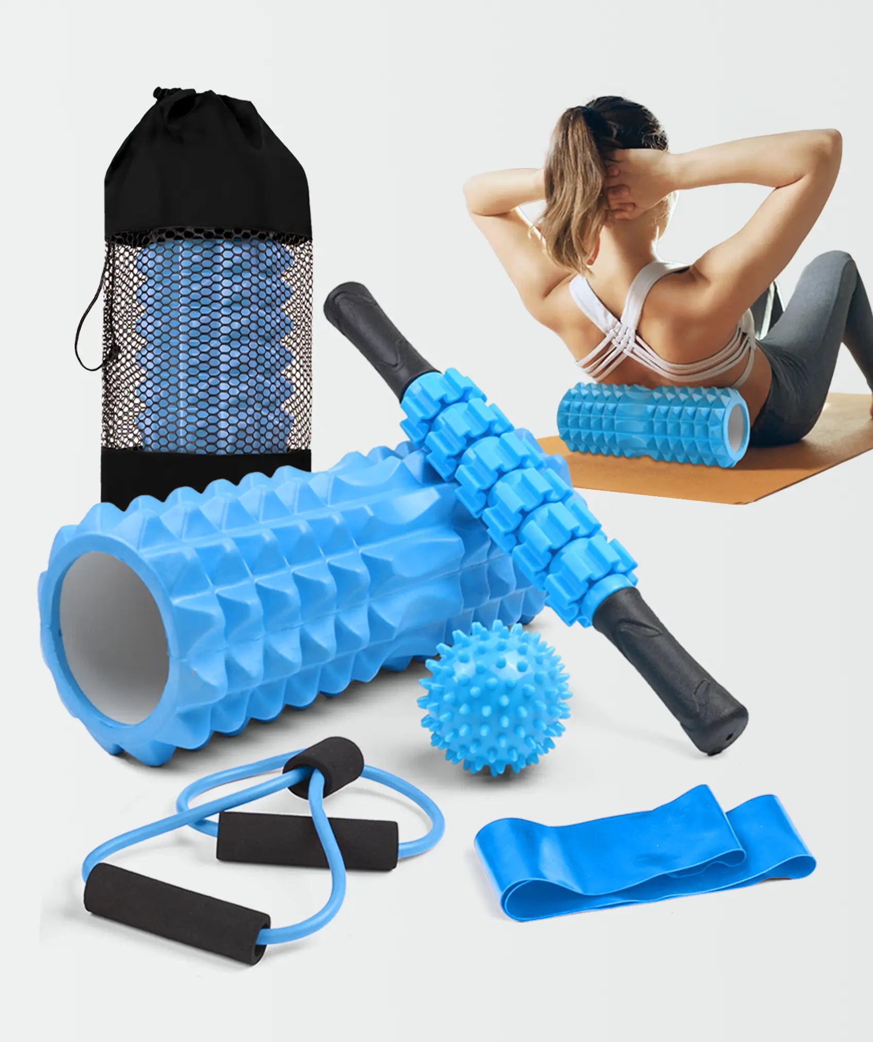 Set da allenamento 5 in 1 in PP/EVA (supporta fino a 120 kg)