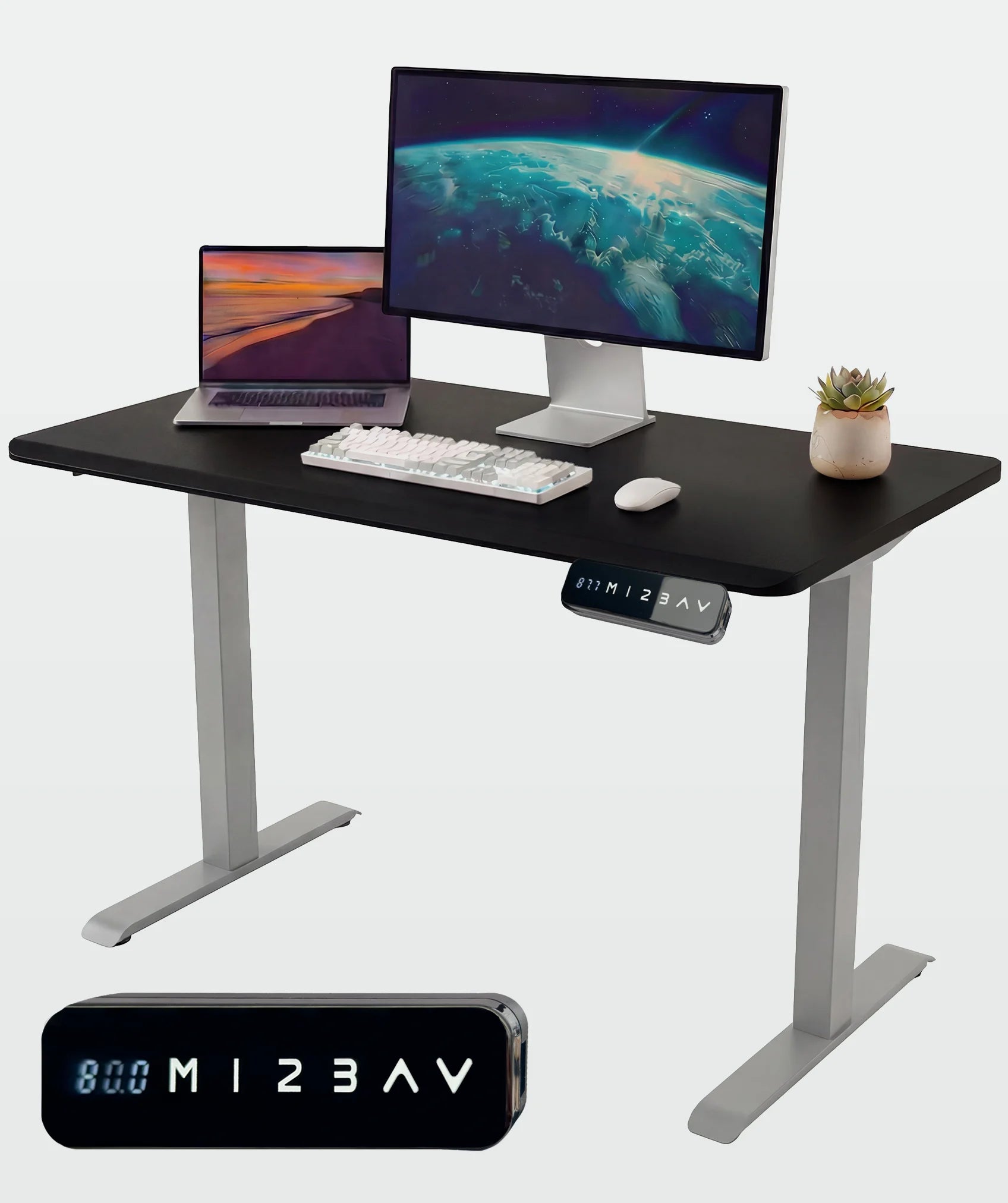 Escritorio elevabile Core Dual: include controllo LED e porte USB