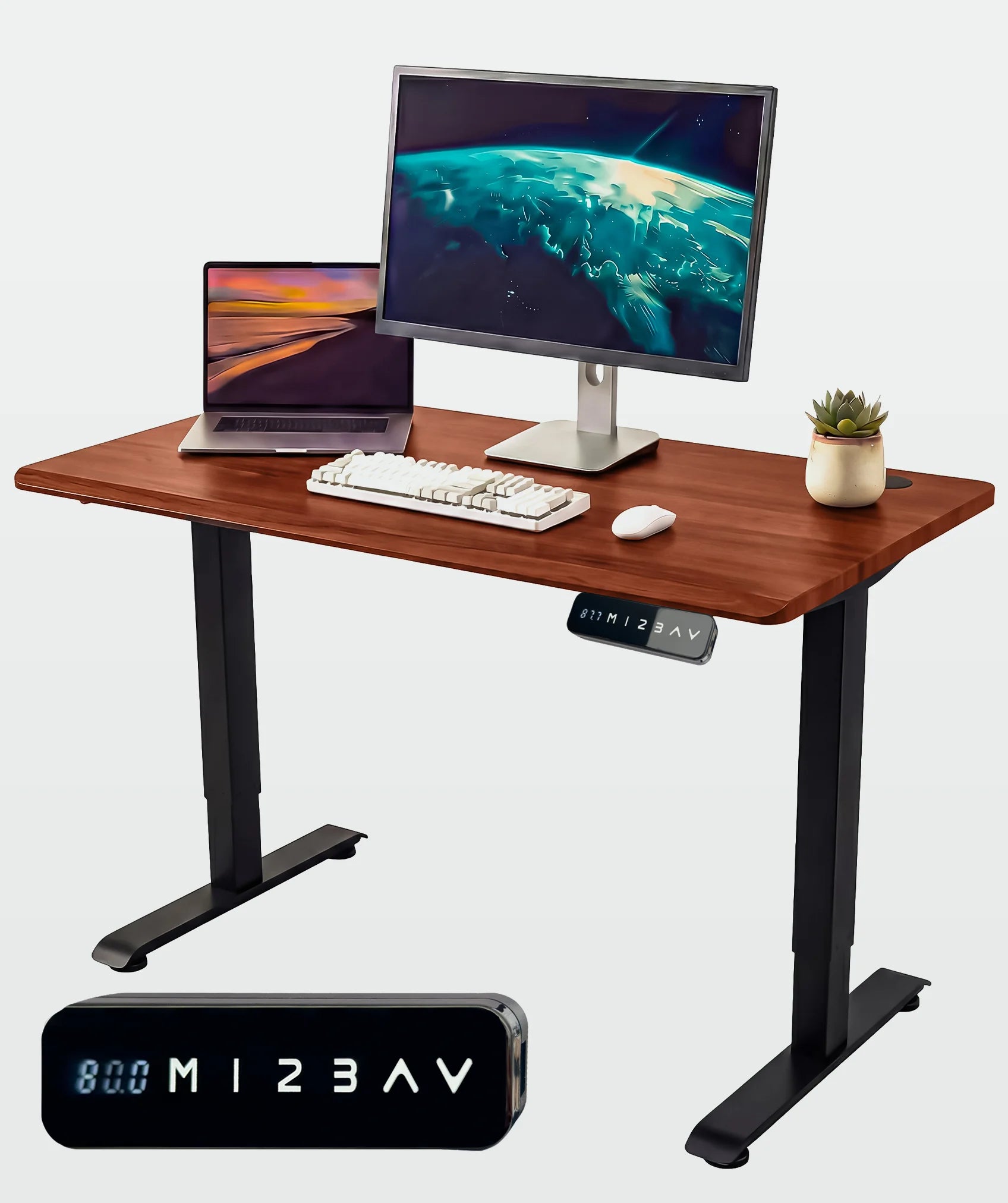 Escritorio elevabile Core Dual: include controllo LED e porte USB