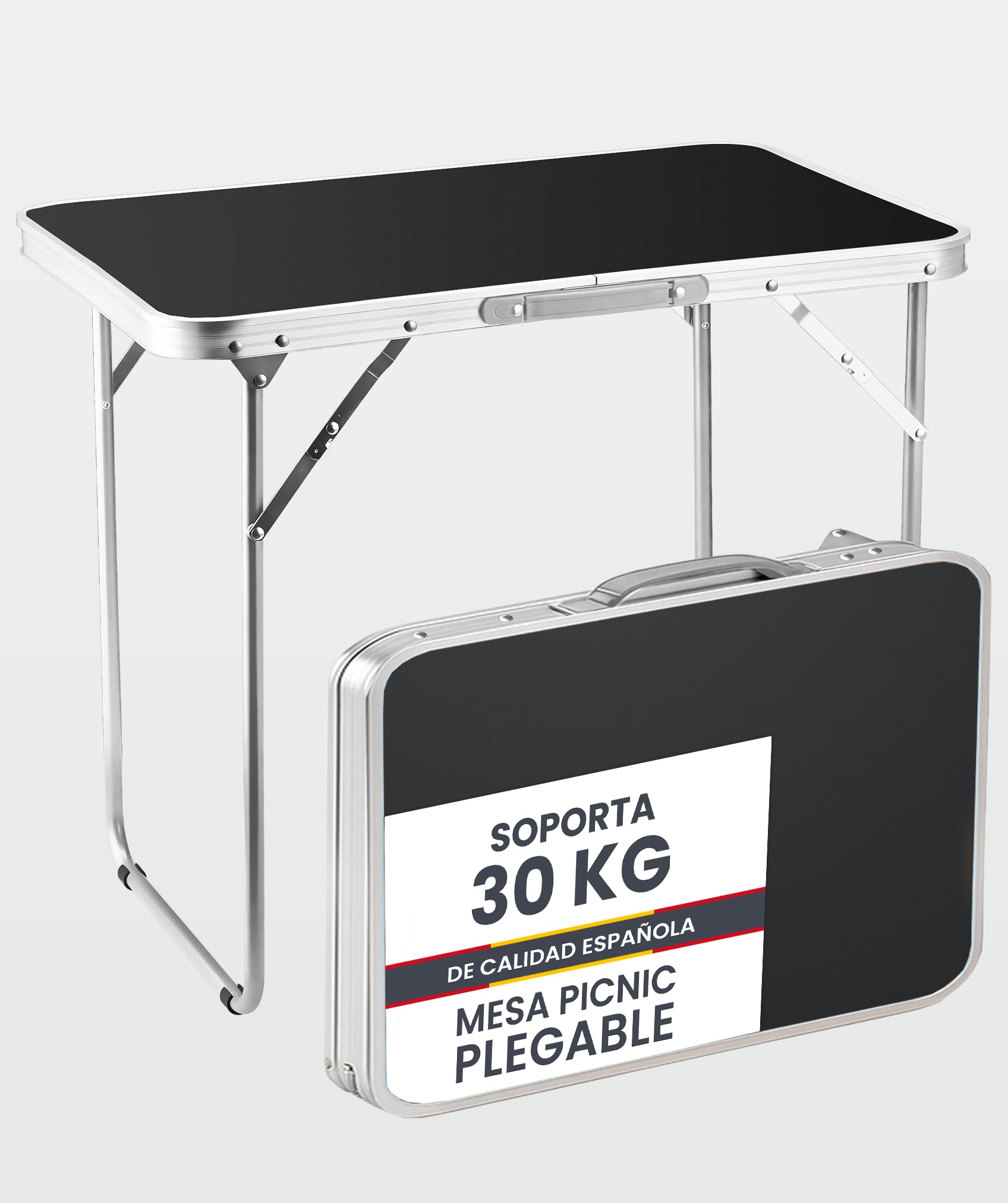 Tavolo da picnic portatile multiuso in alluminio e MDF
