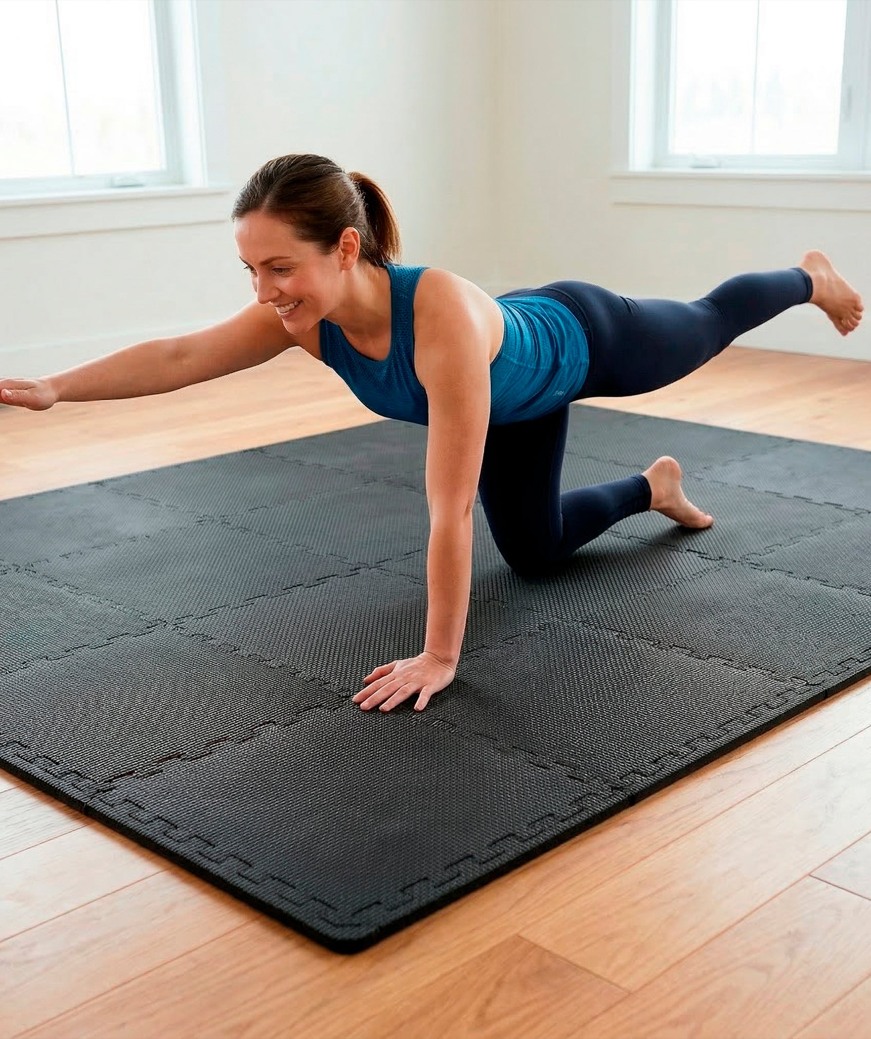 Tappetino puzzle per pavimento della palestra: set di protezione in schiuma EVA