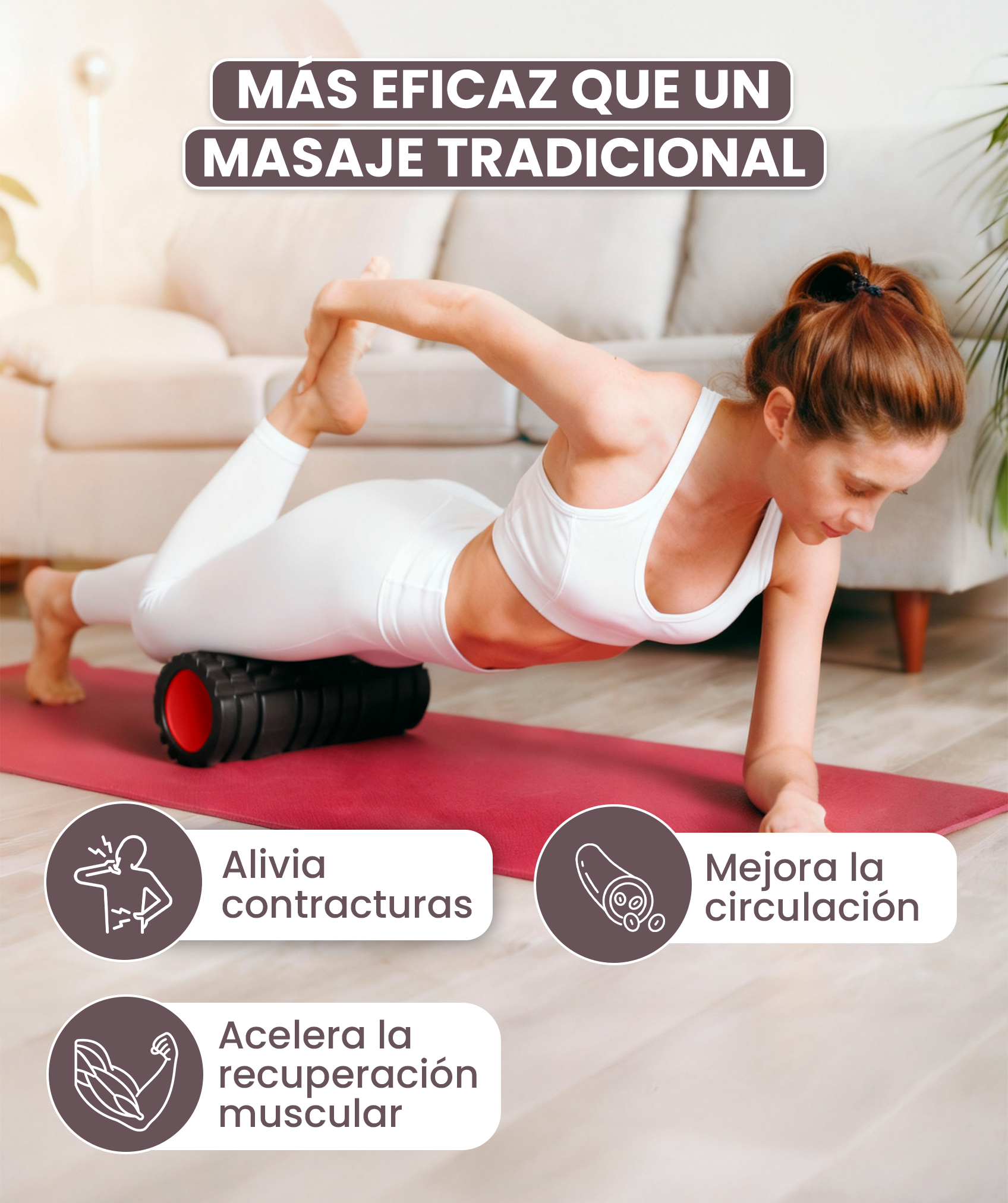 Rodillos de yoga - Interior de colores
