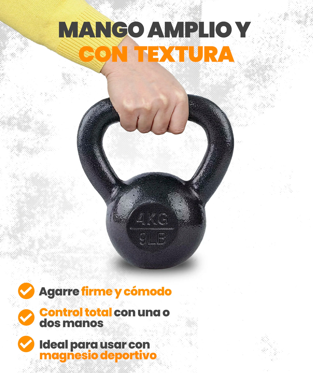 Kettlebell In Ghisa Unycos 4-20 Kg - Impugnatura Ergonomica Antiscivolo, Rivestimento Resistente | Per Palestra, Fitness, Allenamento A Casa