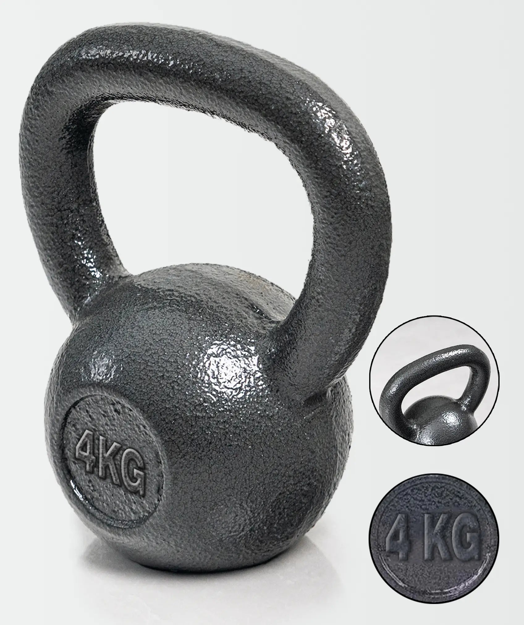 Kettlebell in ferro solido da 4-20 kg con manico ergonomico