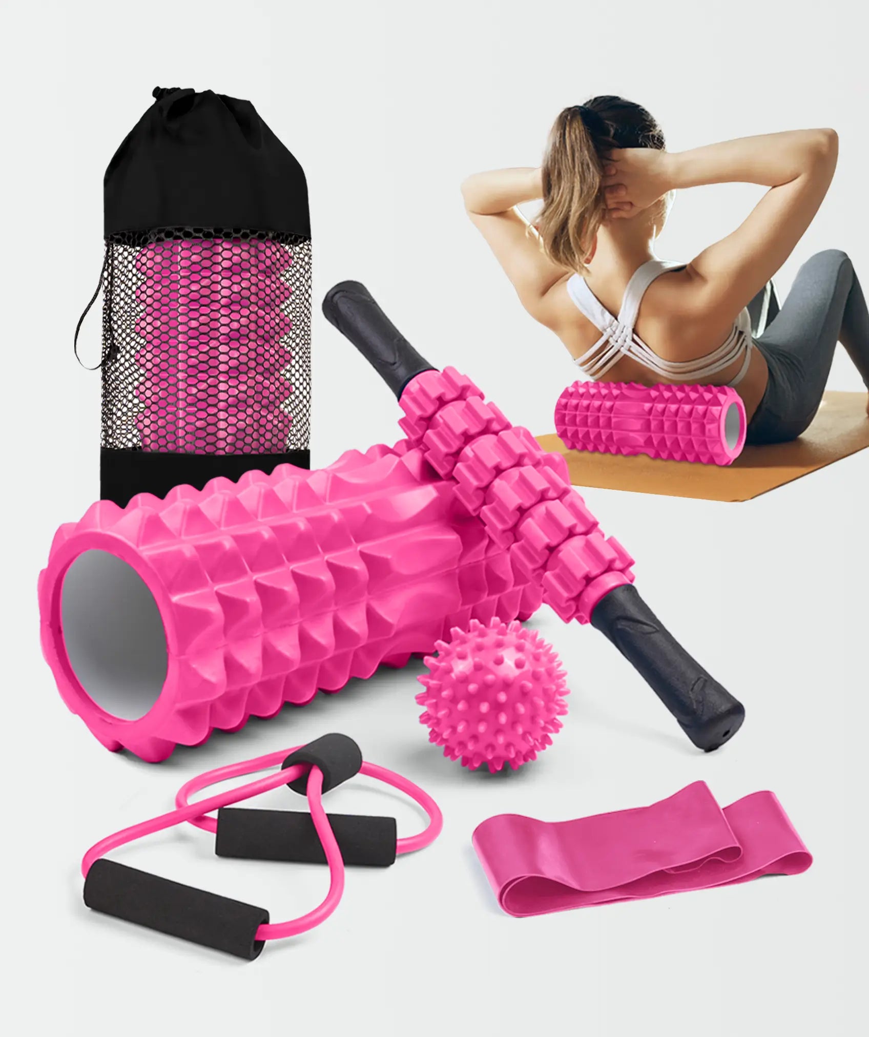 Set da allenamento 5 in 1 in PP/EVA (supporta fino a 120 kg)