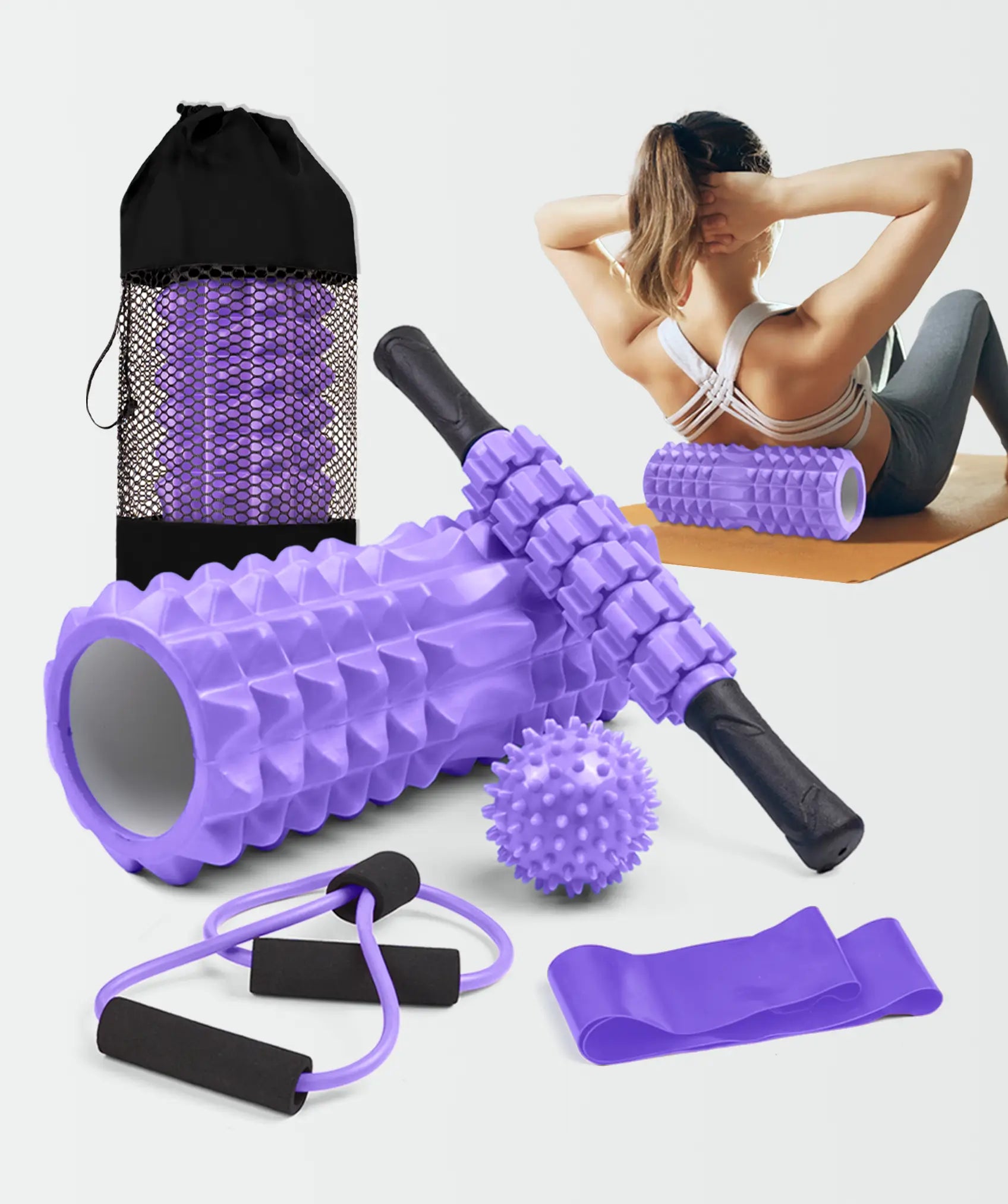 Set da allenamento 5 in 1 in PP/EVA (supporta fino a 120 kg)