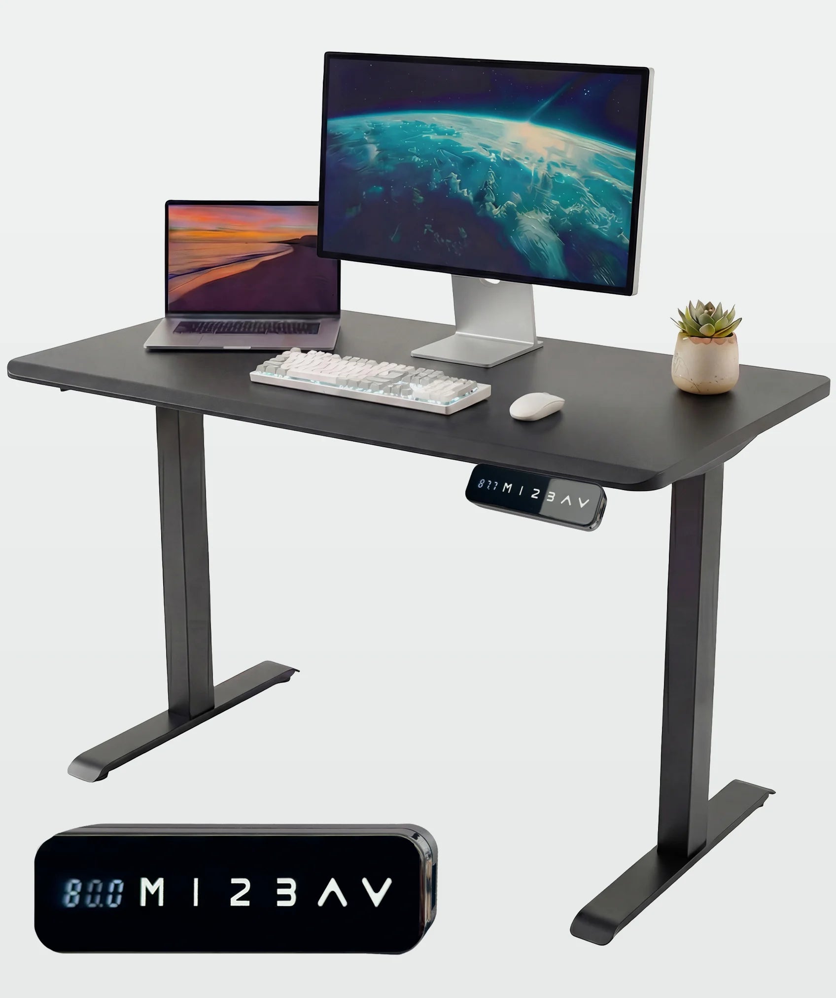 Escritorio elevabile Core Dual: include controllo LED e porte USB