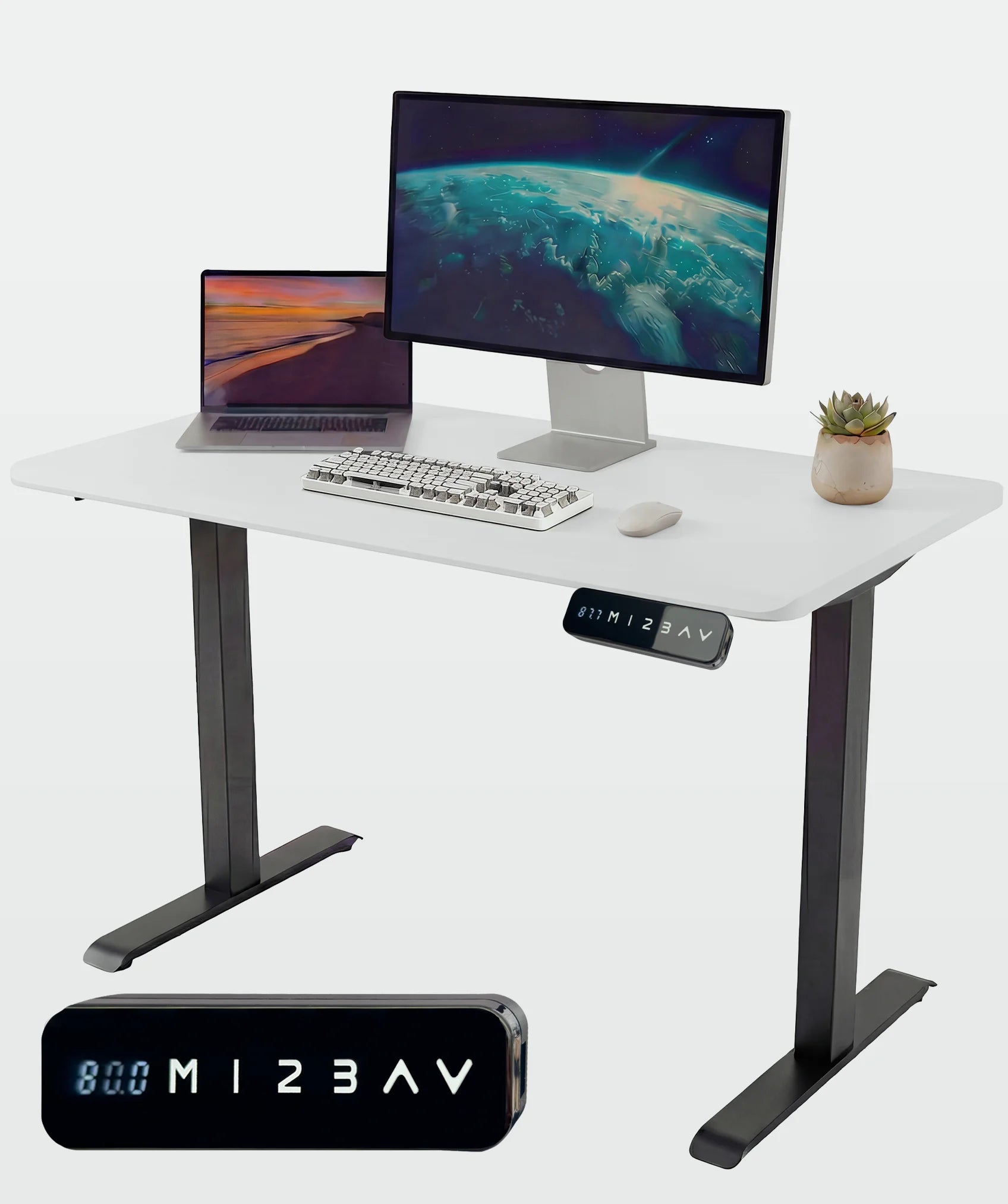 Escritorio elevabile Core Dual: include controllo LED e porte USB