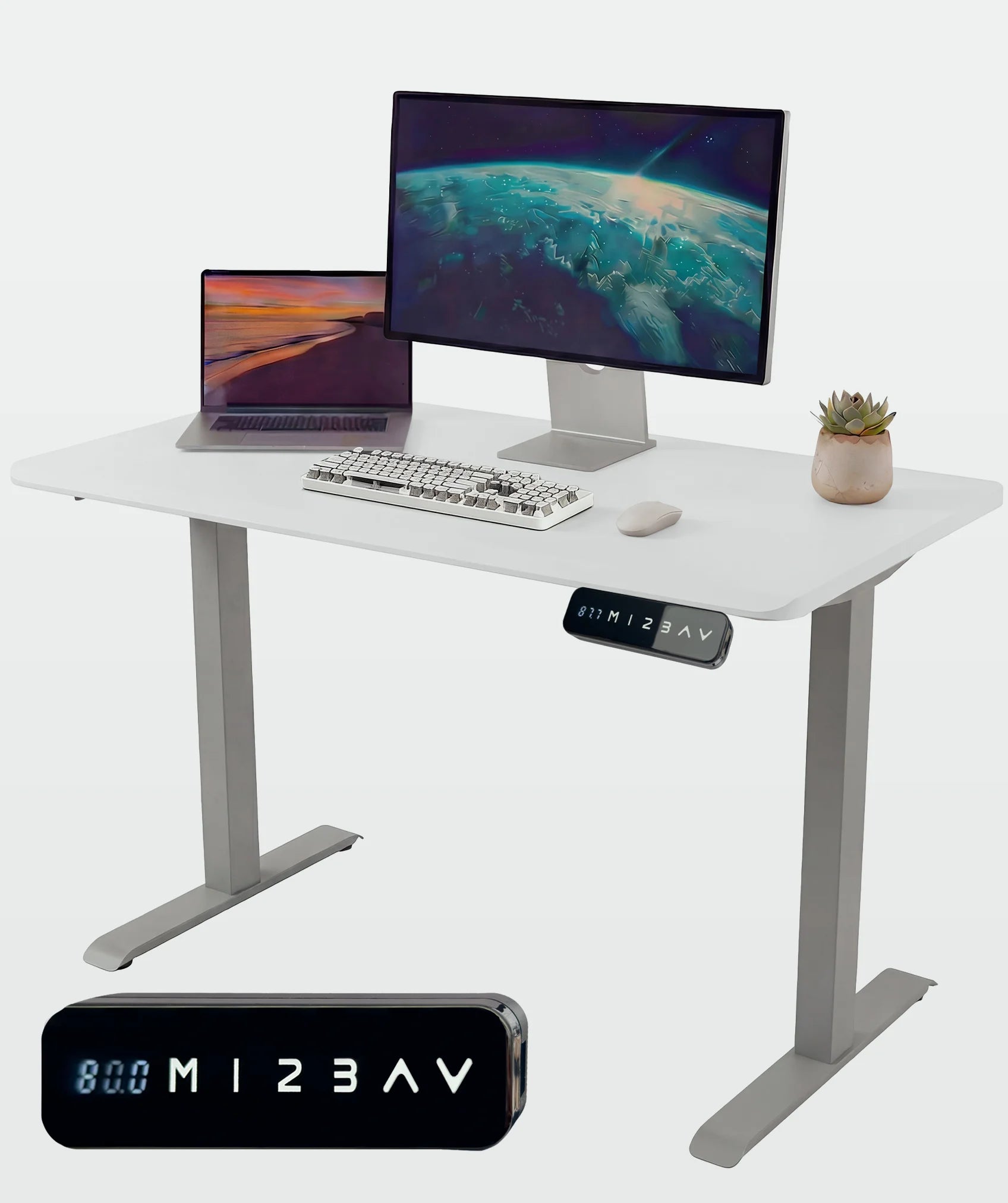 Escritorio elevabile Core Dual: include controllo LED e porte USB